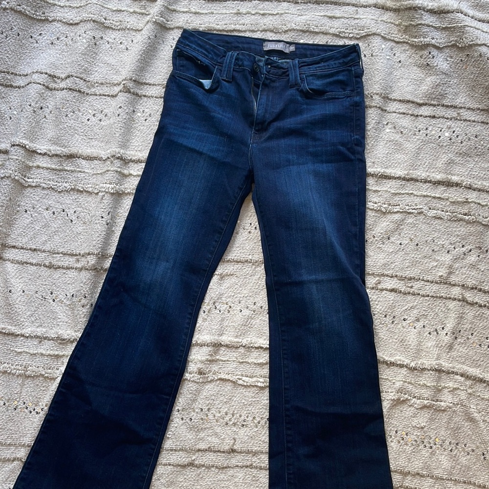 Never worn JUST USA boot leg jeans